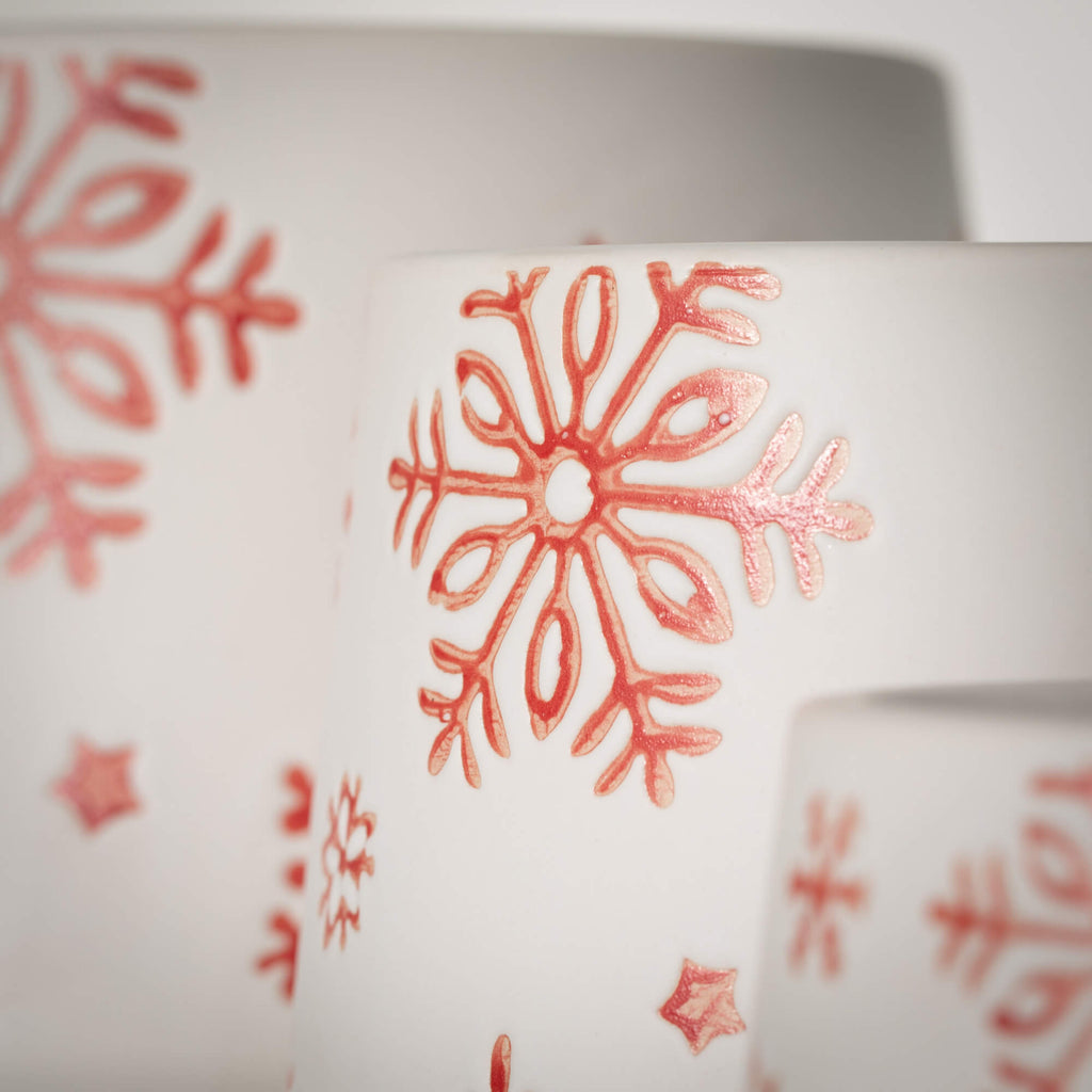 Snowflake Holiday Planter Trio