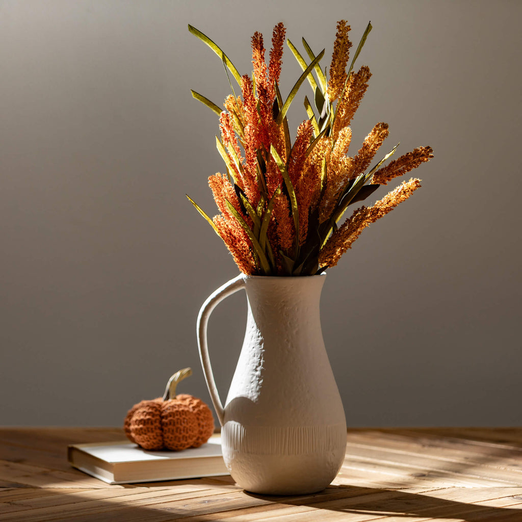 White Chiffon Stone Pitcher   