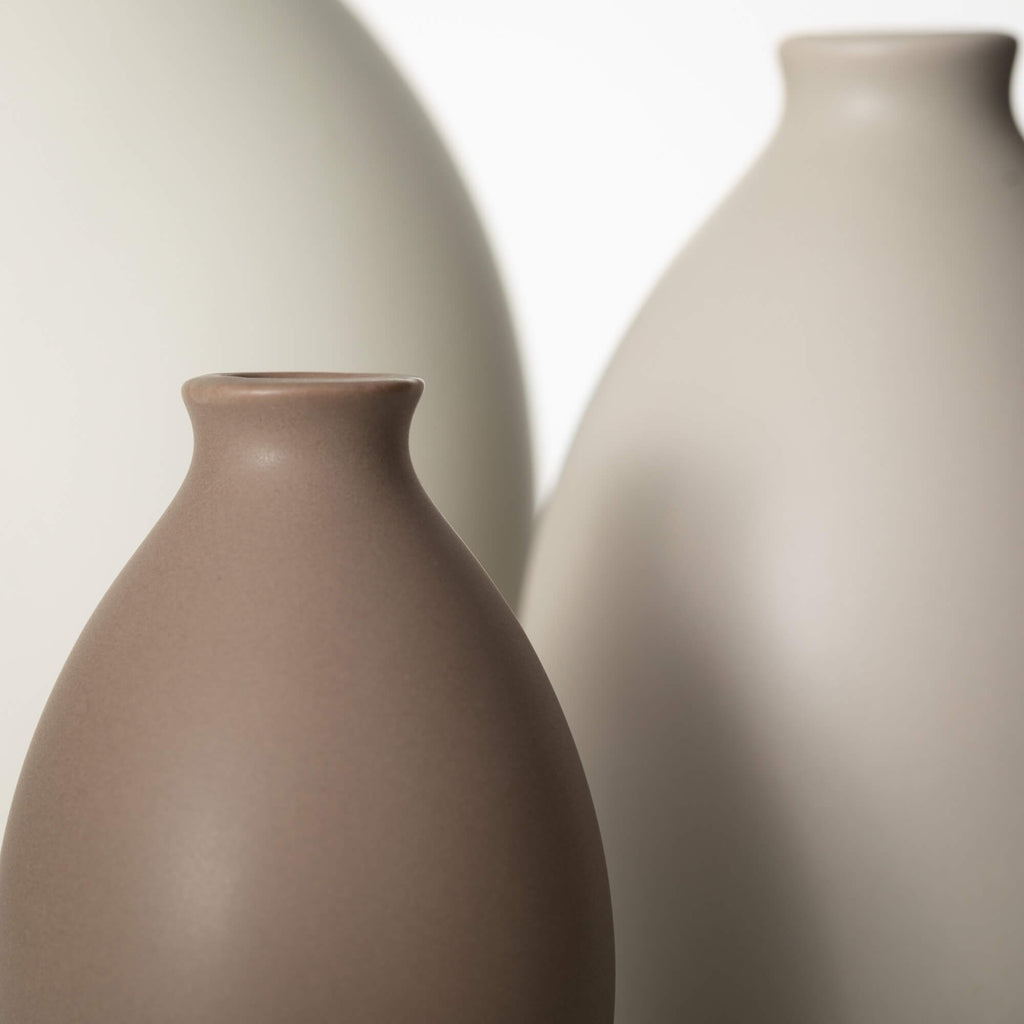 Matte Teardrop Vase Set Of 3  