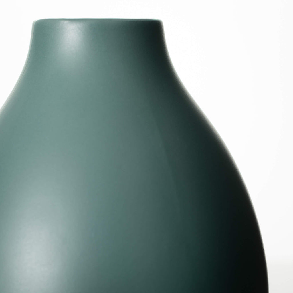 Matte Teal Teardrop Vase      