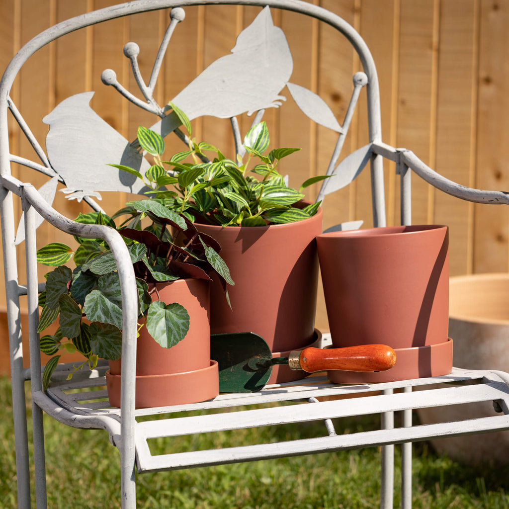 Modern Matte Red Planter Set  