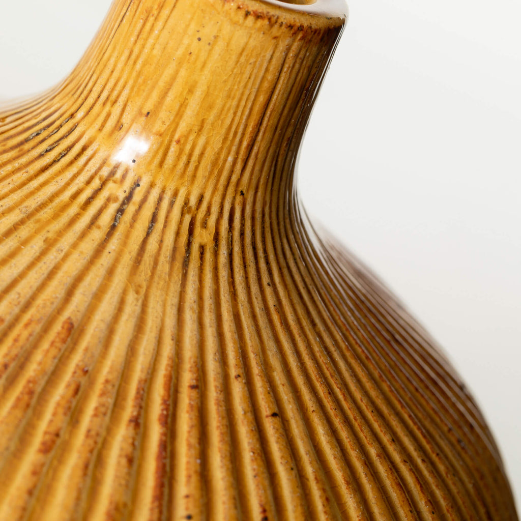 Amber Textured Urn Vase       