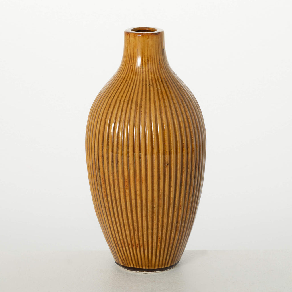 Amber Textured Bud Vase       