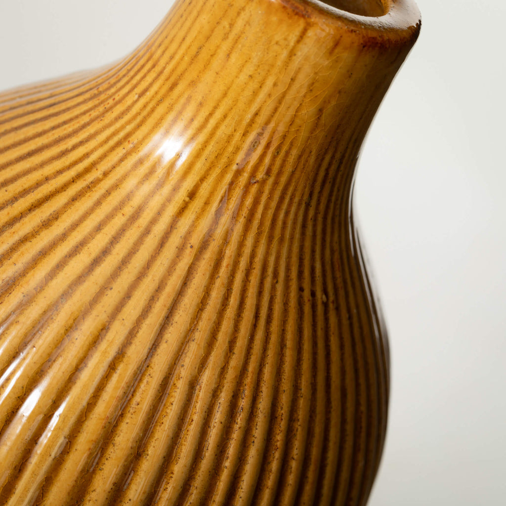 Amber Textured Bud Vase       