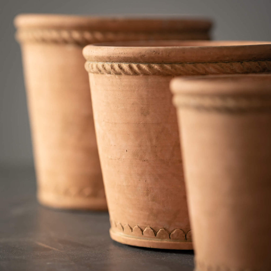 Terracotta Cement Pot Set Of 3