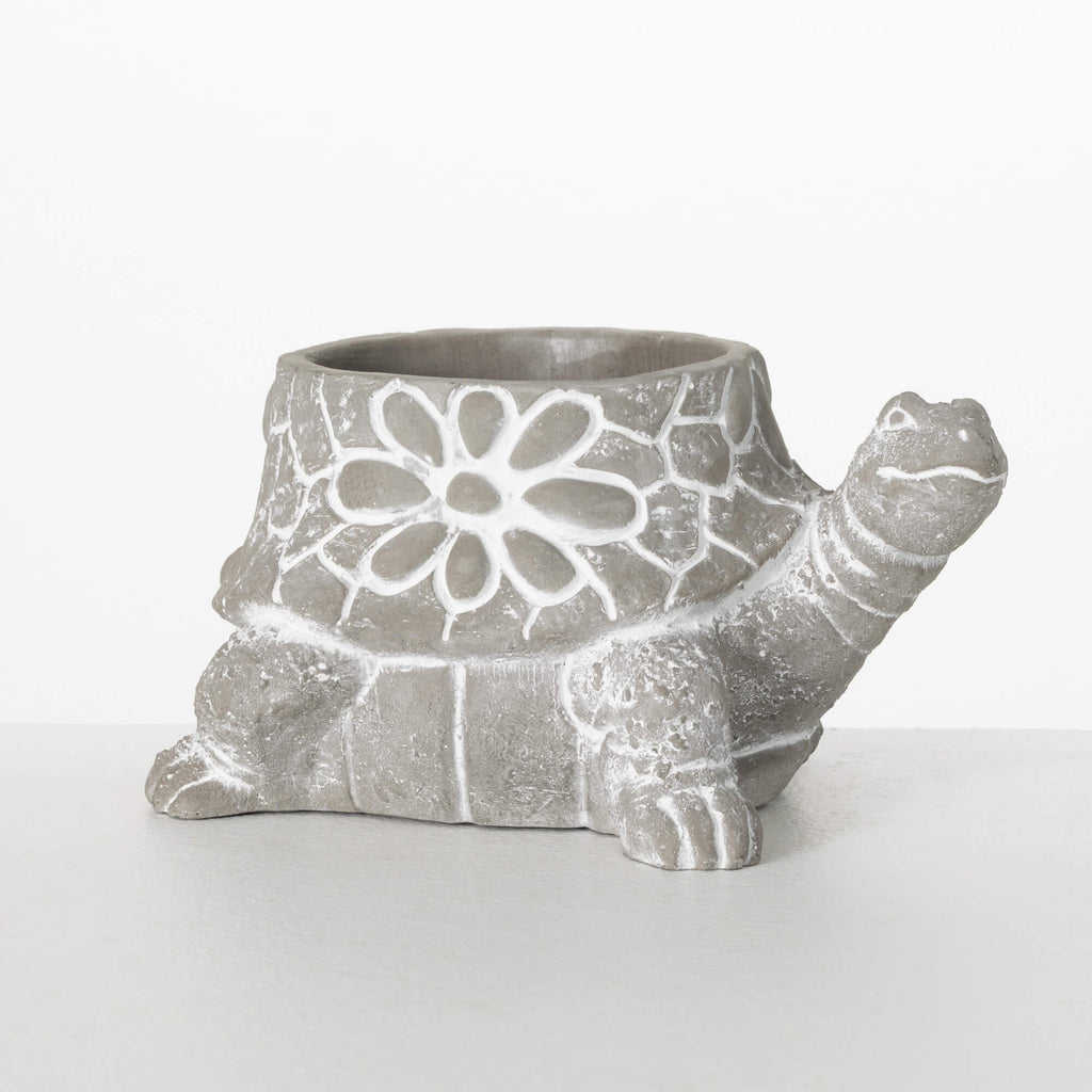 Turtle Cement Planter         