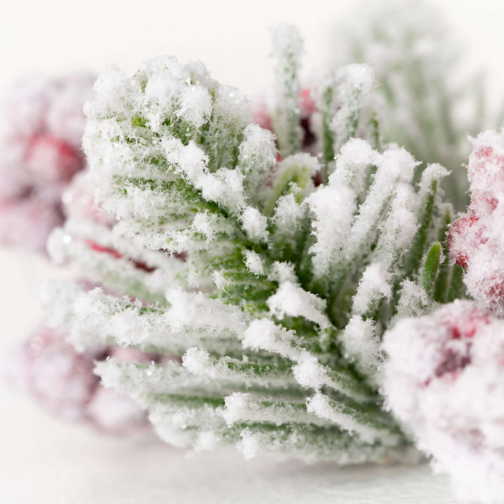 Flocked Pine & Berry Ring     