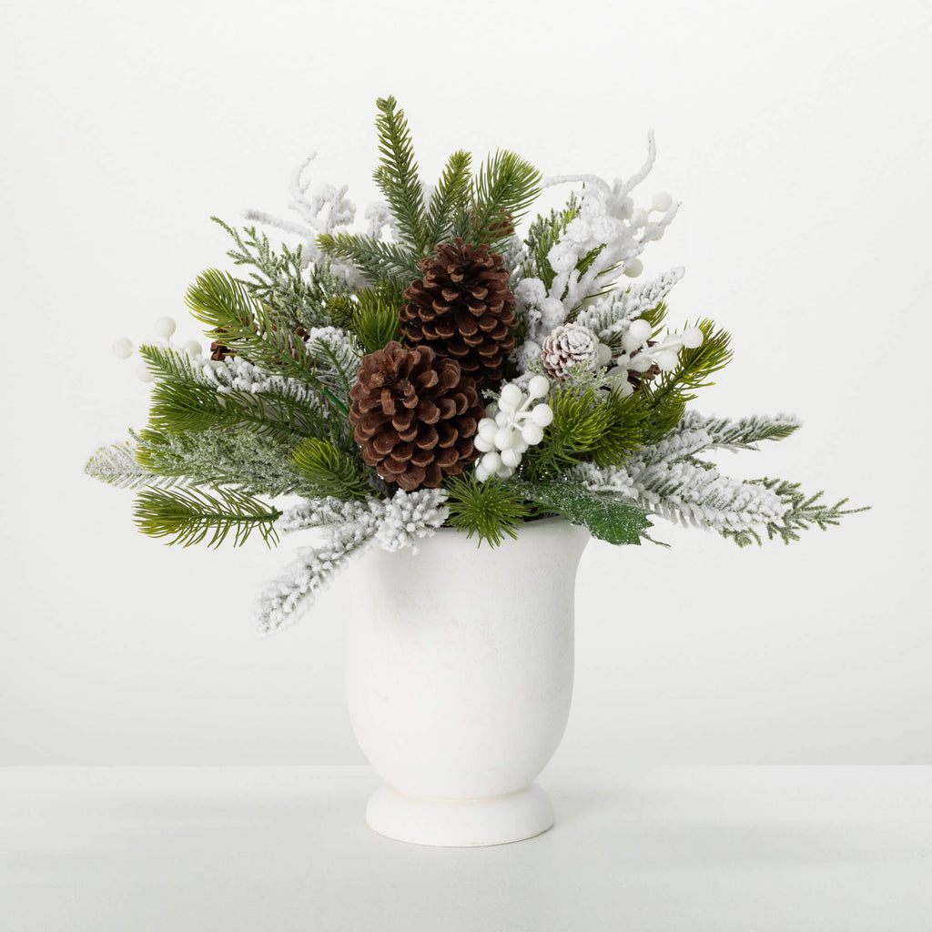 Pine White Berry Arrangement  