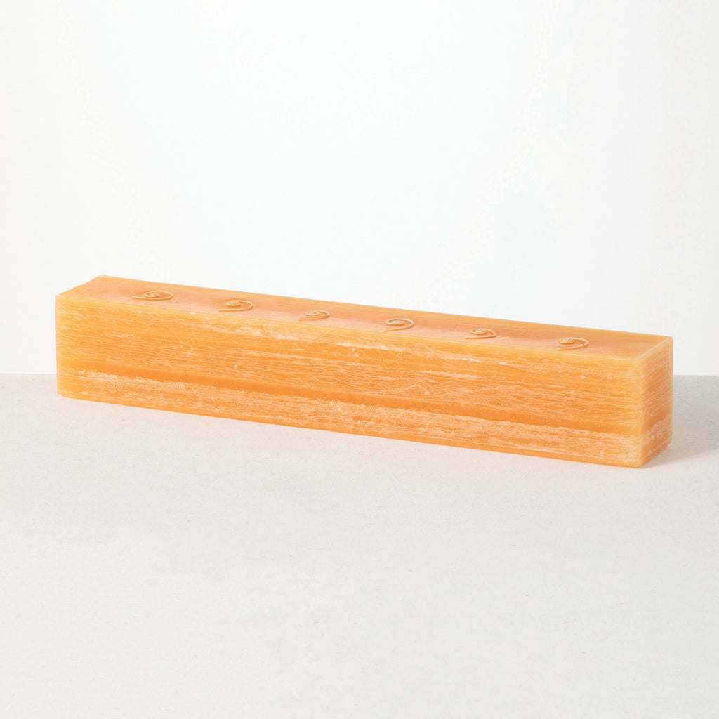 22" Amber Layered Brick Candle