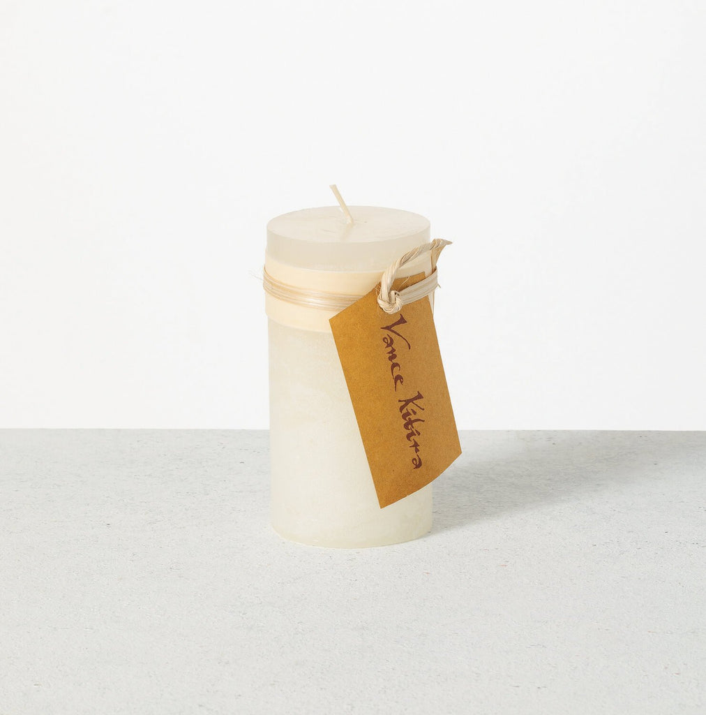 Melon White Pillar Candle     