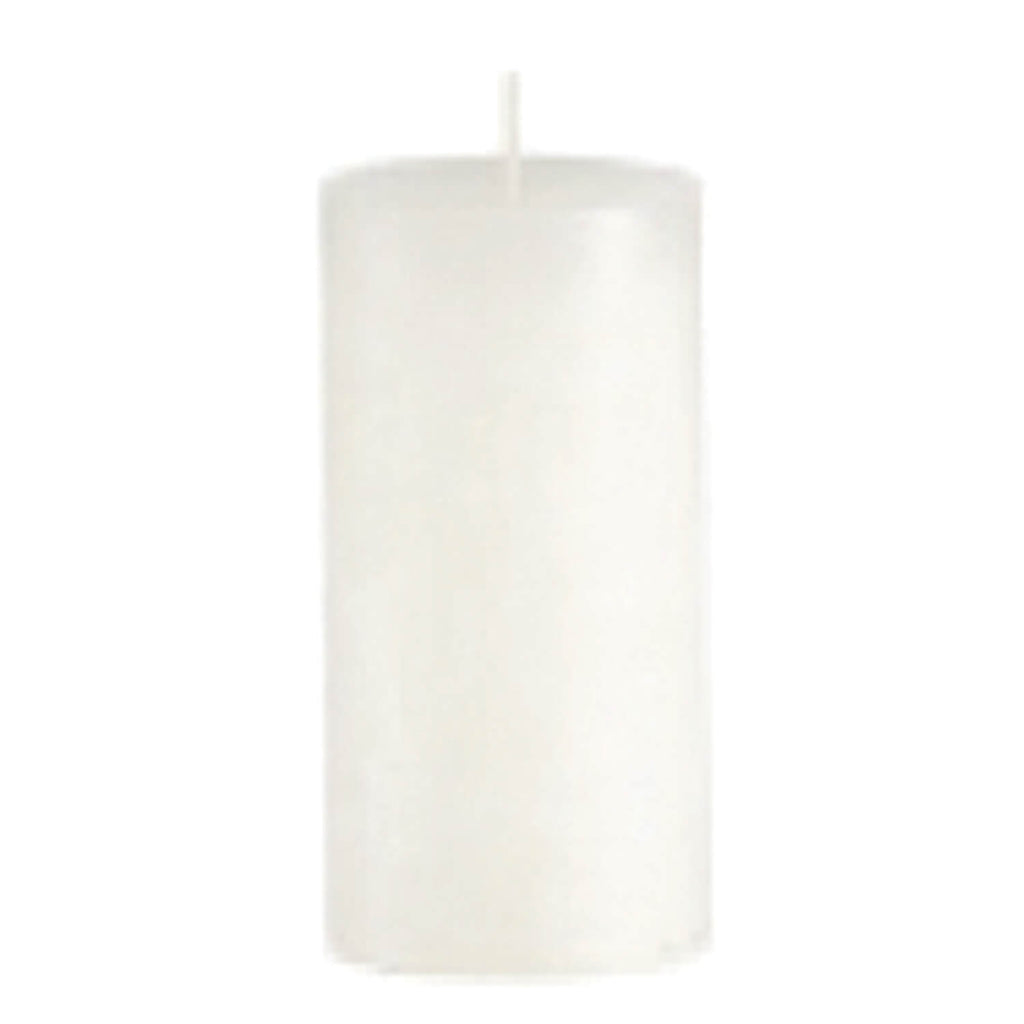 White Timber Pillar Candle    