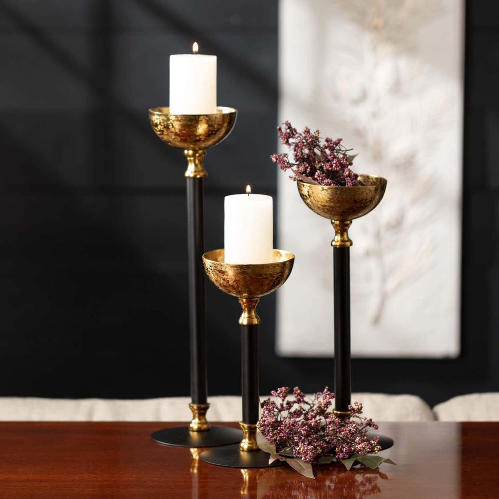 White Timber Pillar Candle    