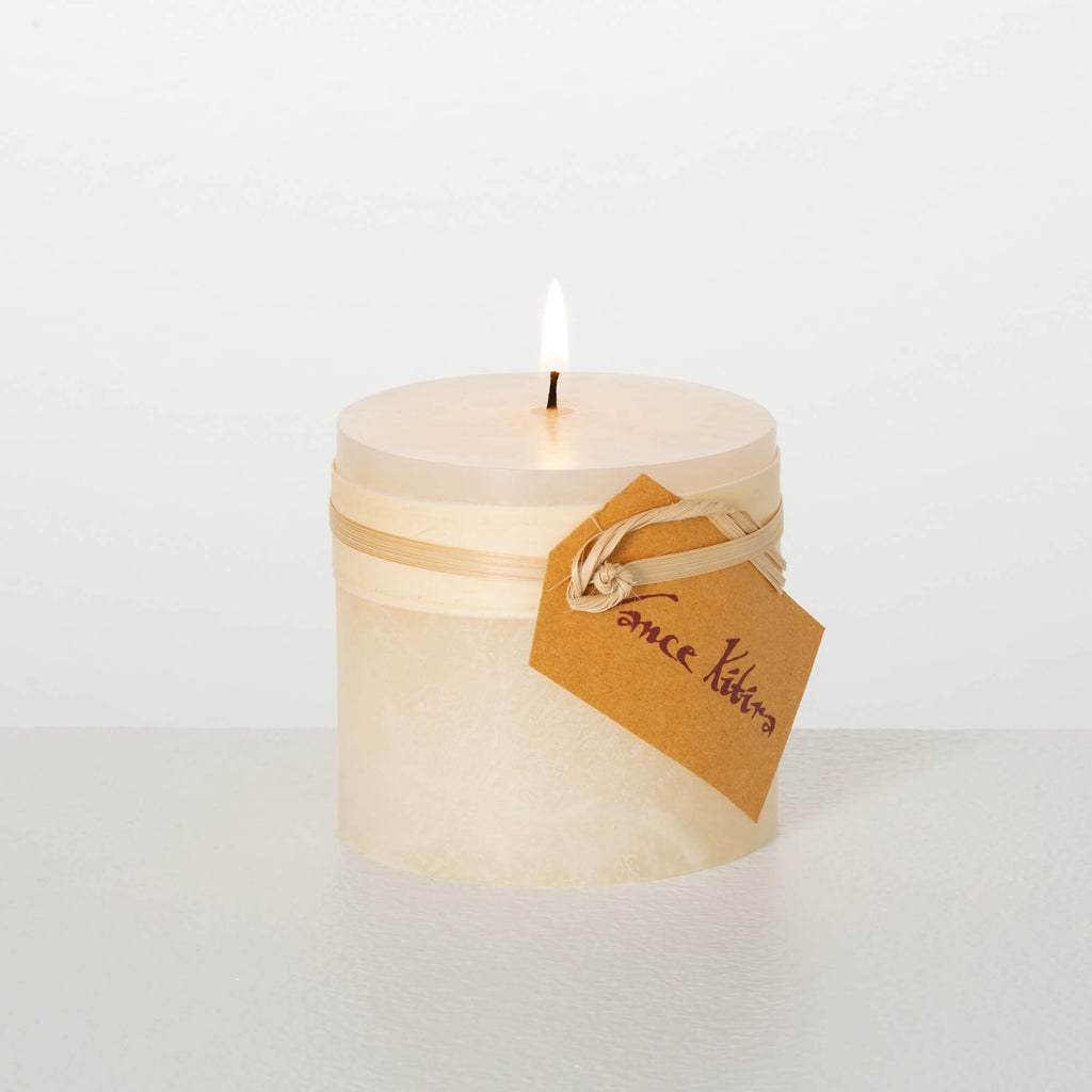 Melon White Pillar Candle     