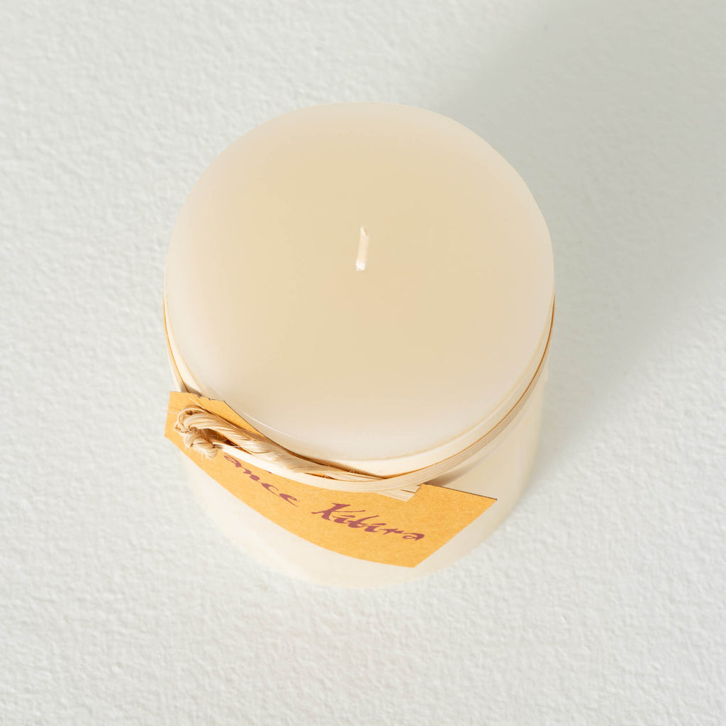 Melon White Pillar Candle     