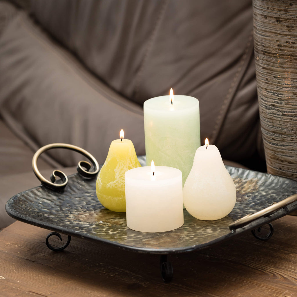 Melon White Pillar Candle     