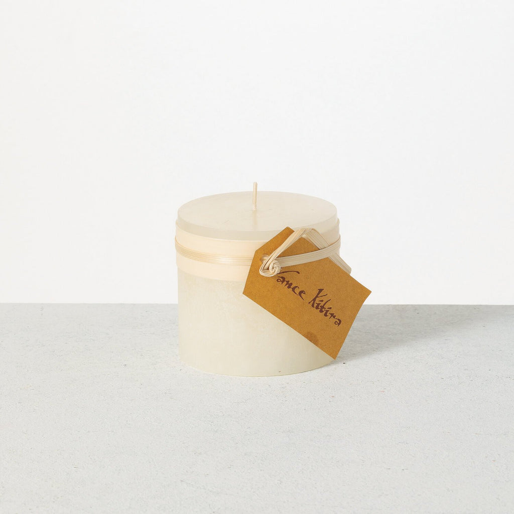 Melon White Pillar Candle     