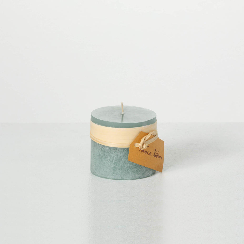 Sage Timber Pillar Candle     