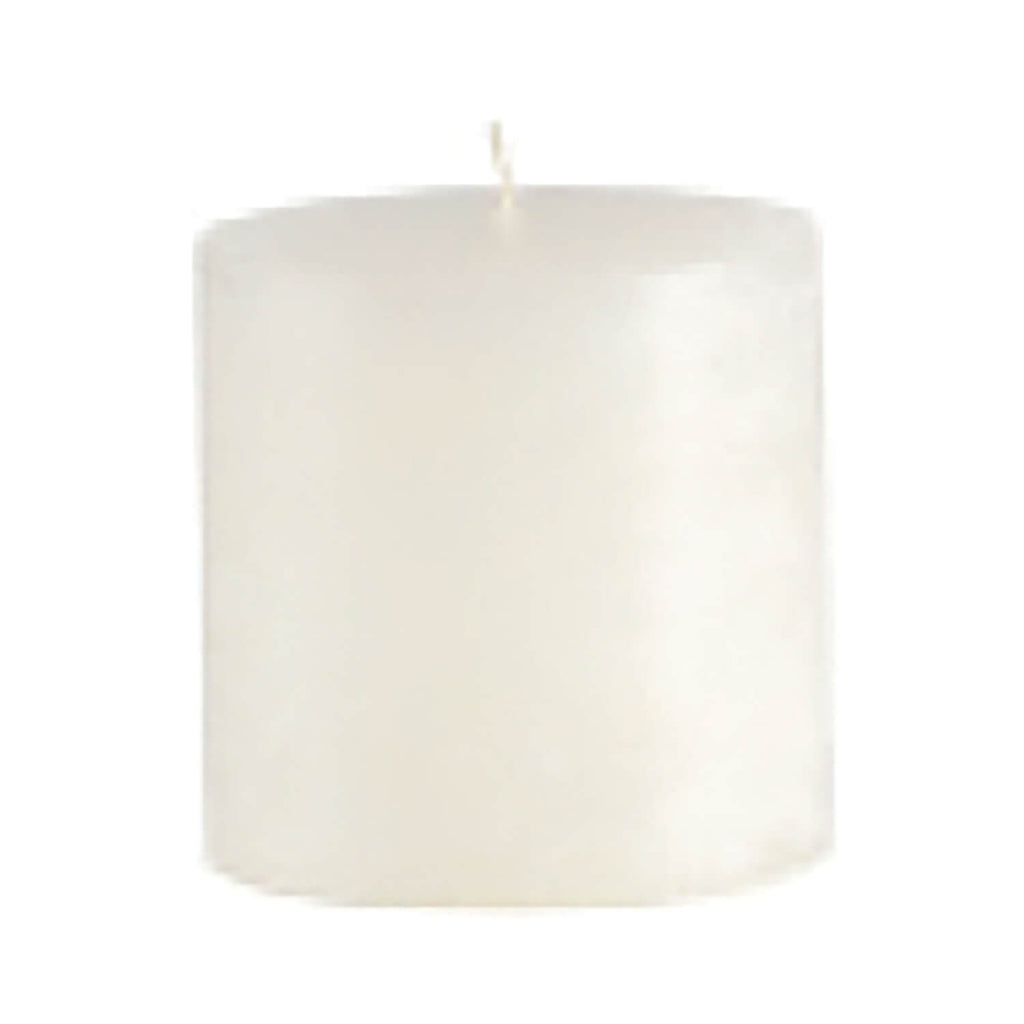 White Timber Pillar Candle    