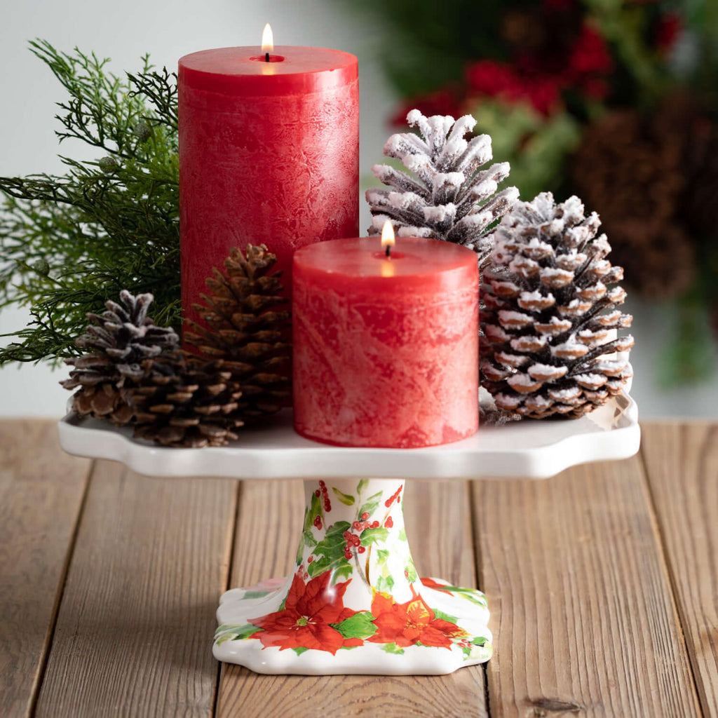 Cranberry Timber Pillar Candle