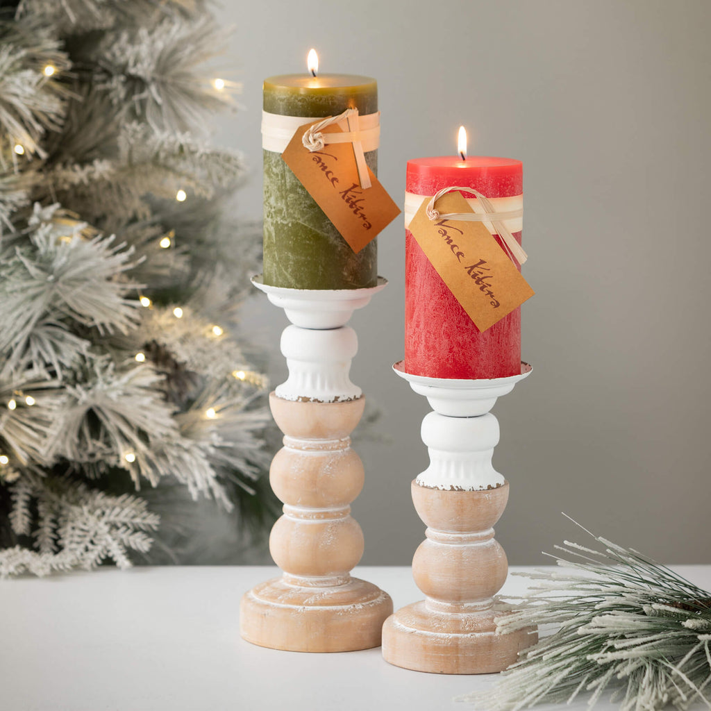 Cranberry Timber Pillar Candle