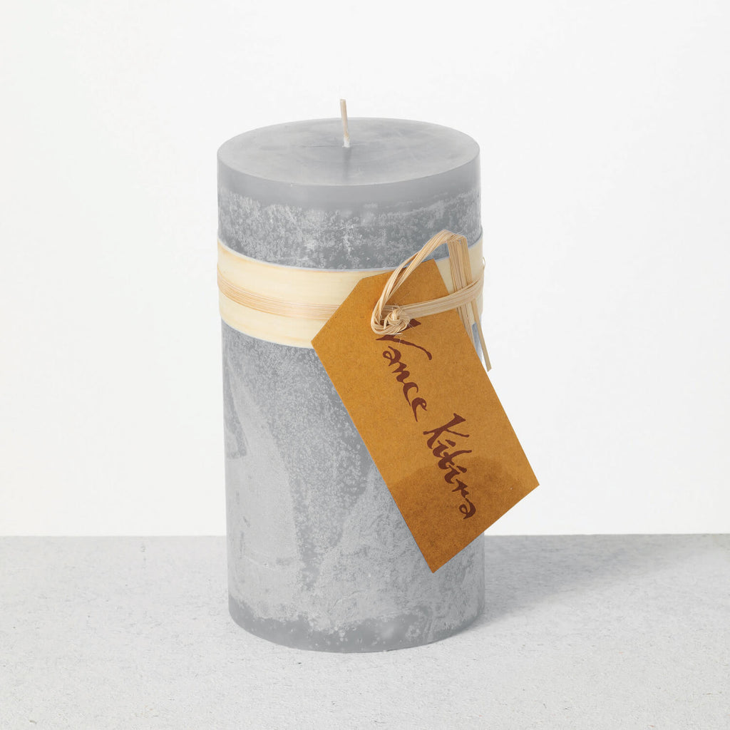 Dove Timber Pillar Candle     