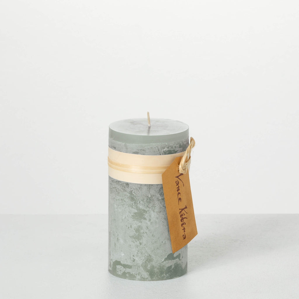 Sage Timber Pillar Candle     