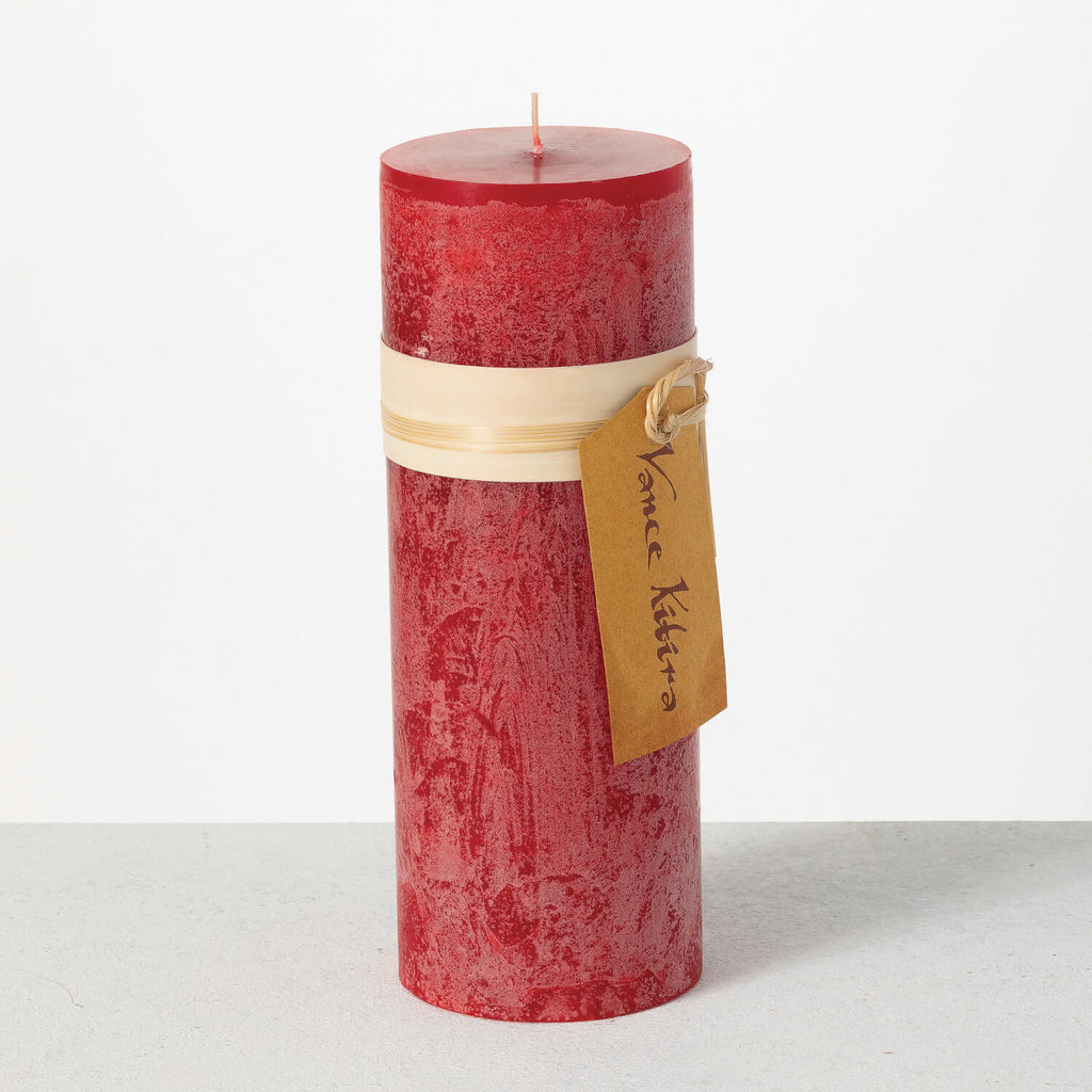Cranberry Timber Pillar Candle