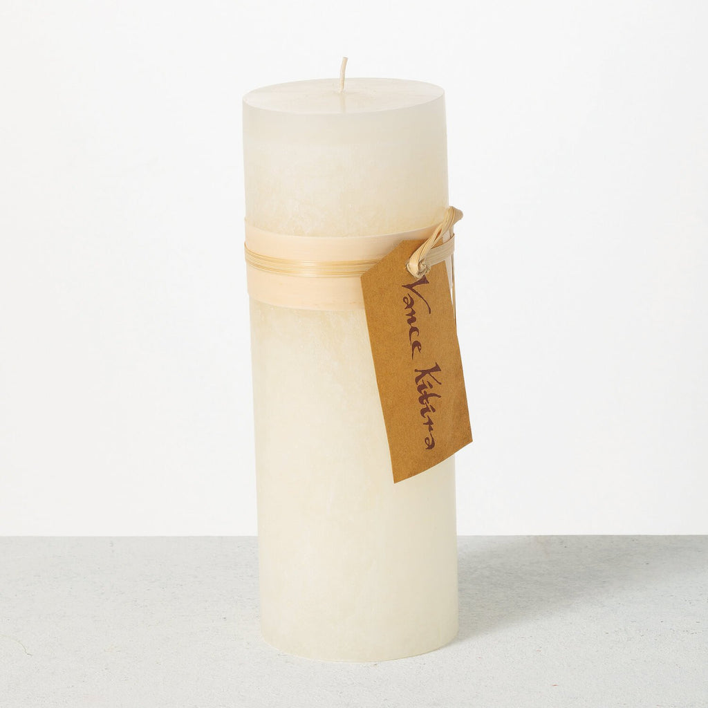 Melon White Pillar Candle     