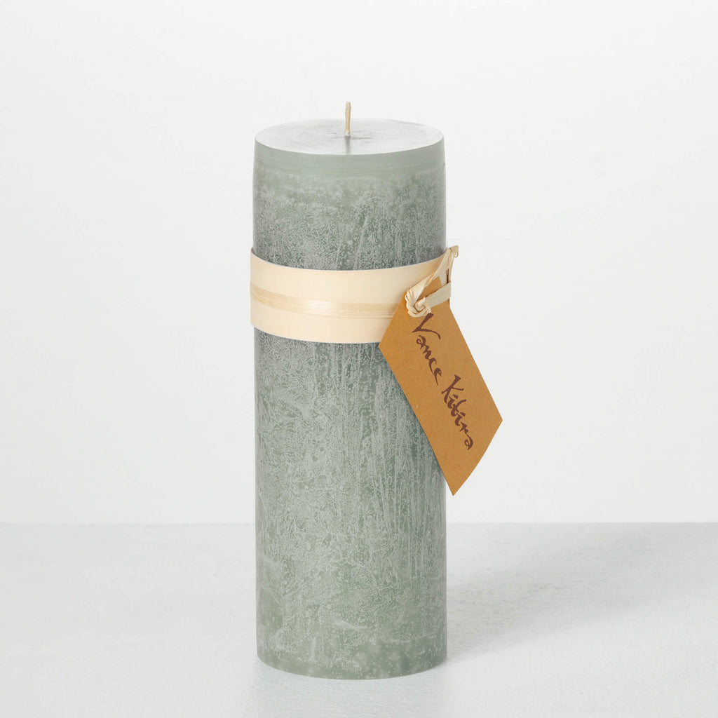 Sage Timber Pillar Candle     