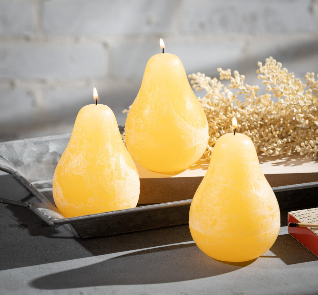 Warm Yellow Timber Pear Candle