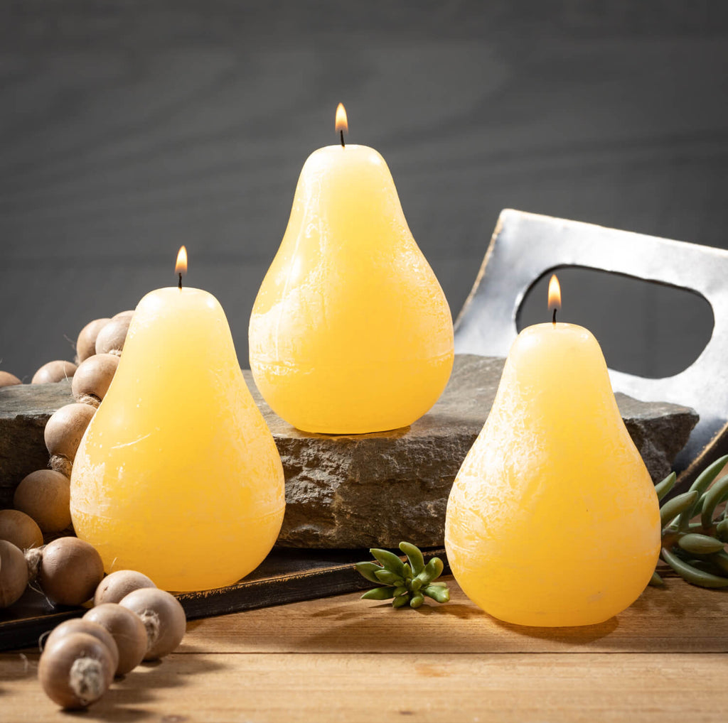 Warm Yellow Timber Pear Candle