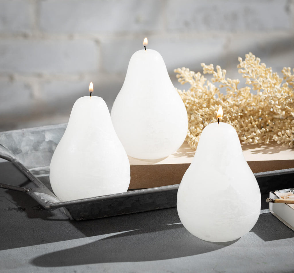 White Timber Pear Candle      