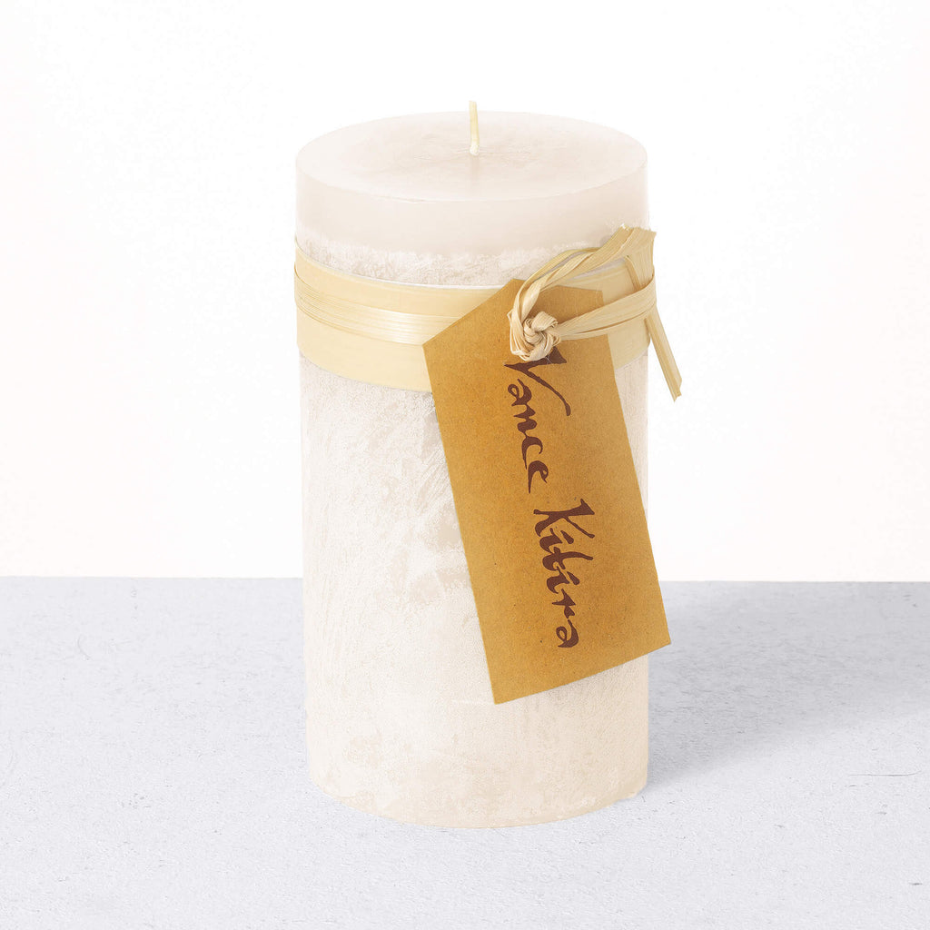 Melon White Pillar Candle     