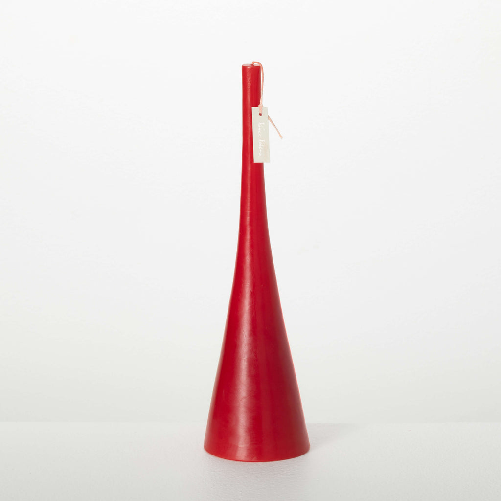 Elegant Red Trumpet Candle    