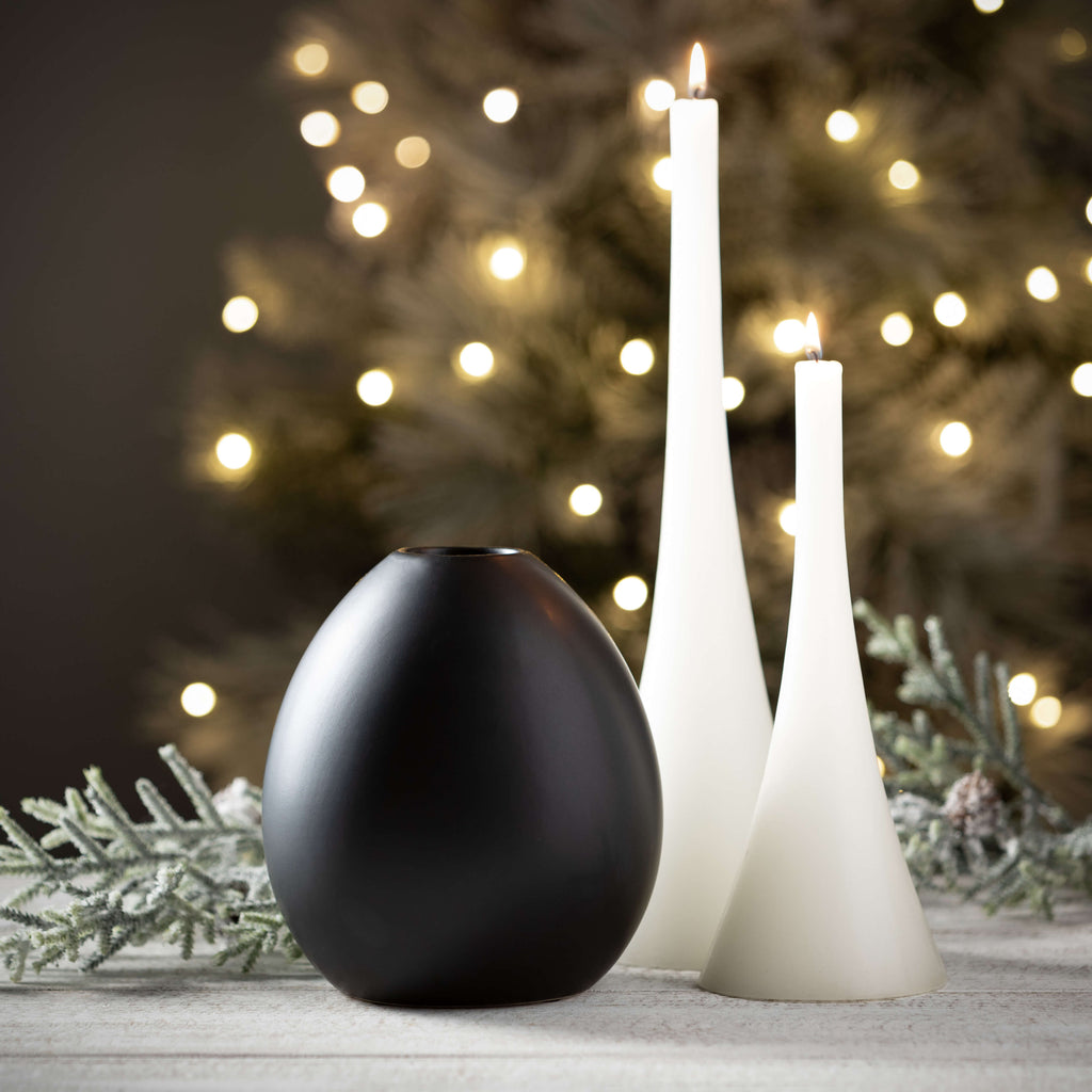 Elegant White Trumpet Candle  