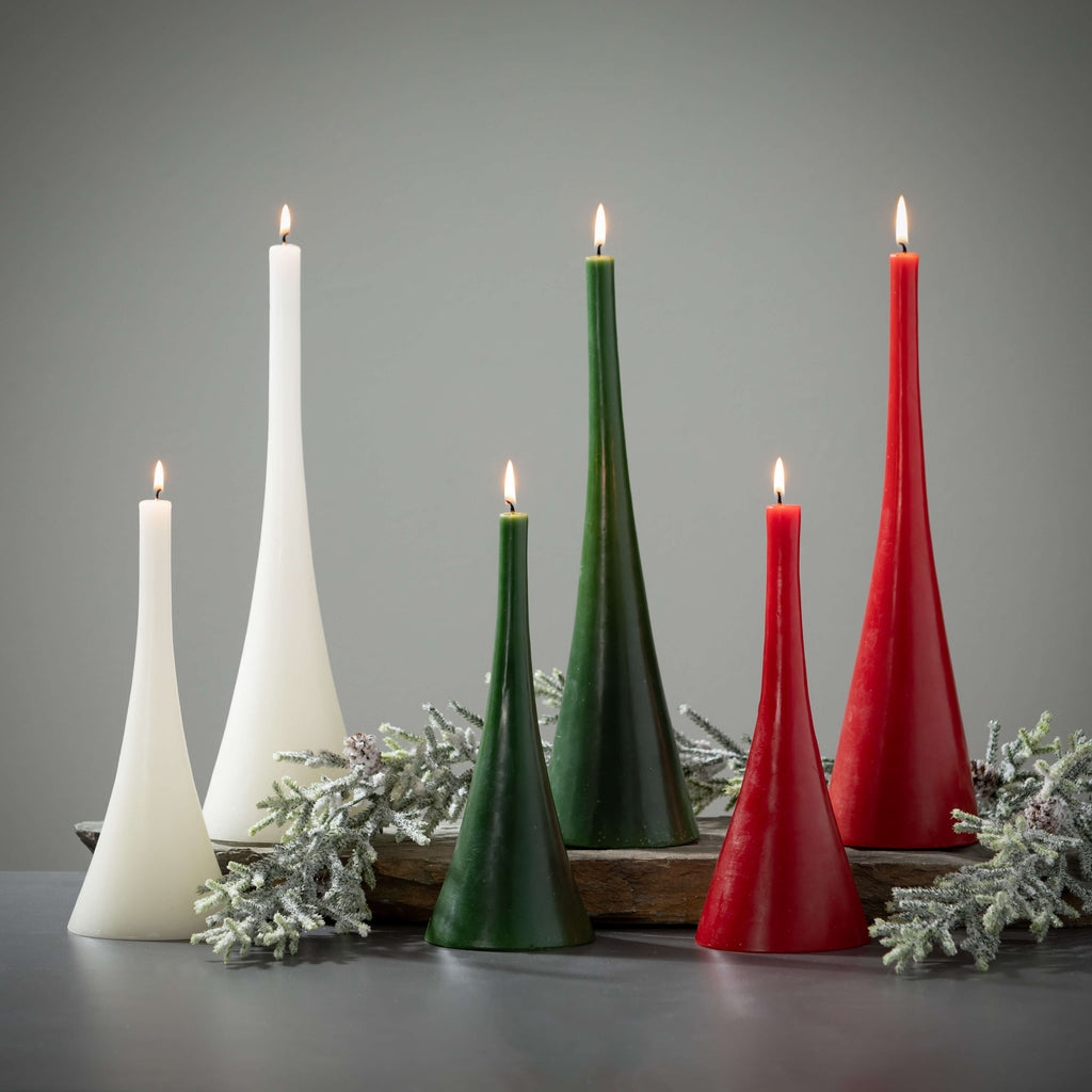 Elegant White Trumpet Candle  