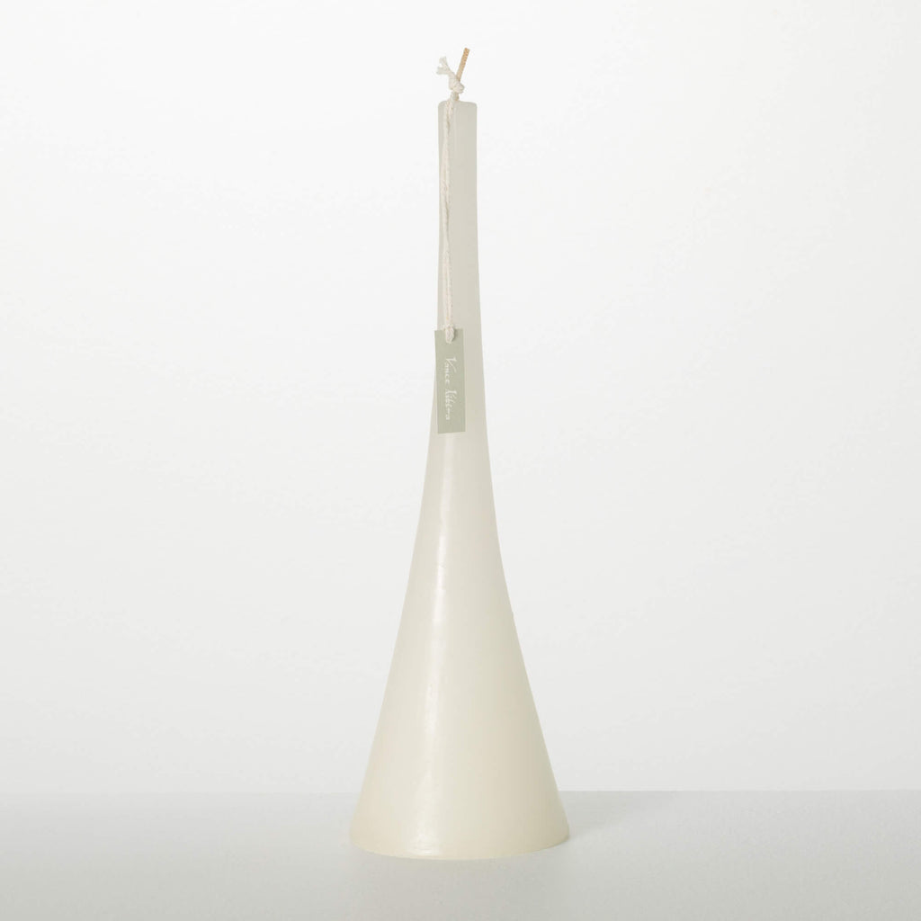 Elegant White Trumpet Candle  