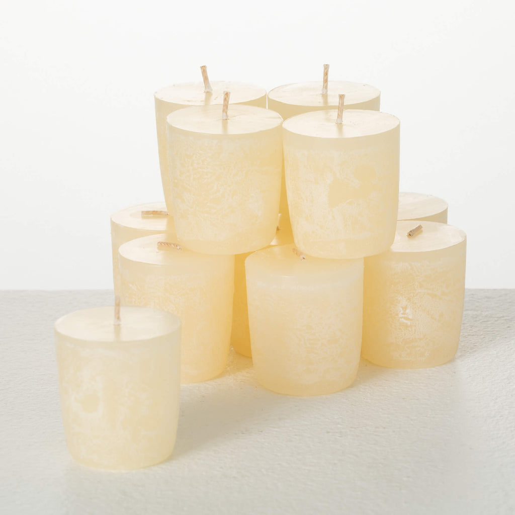 Melon White Votives Set Of 12 