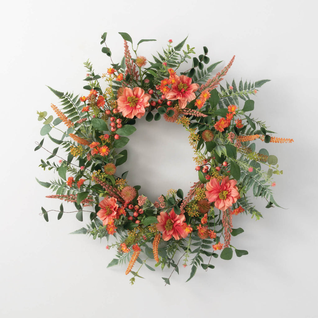 Dahlia/Berry Wreath           