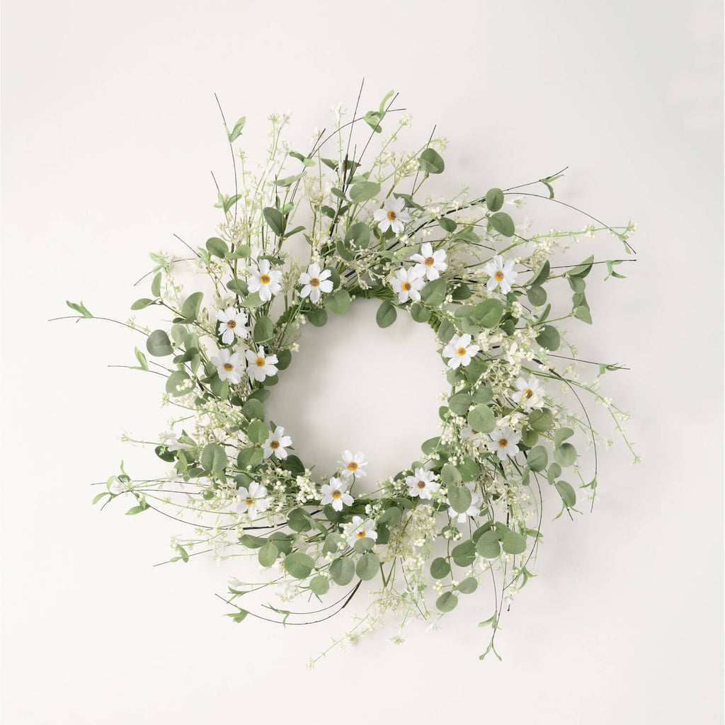 Daisy/Eucalyptus Wreath       