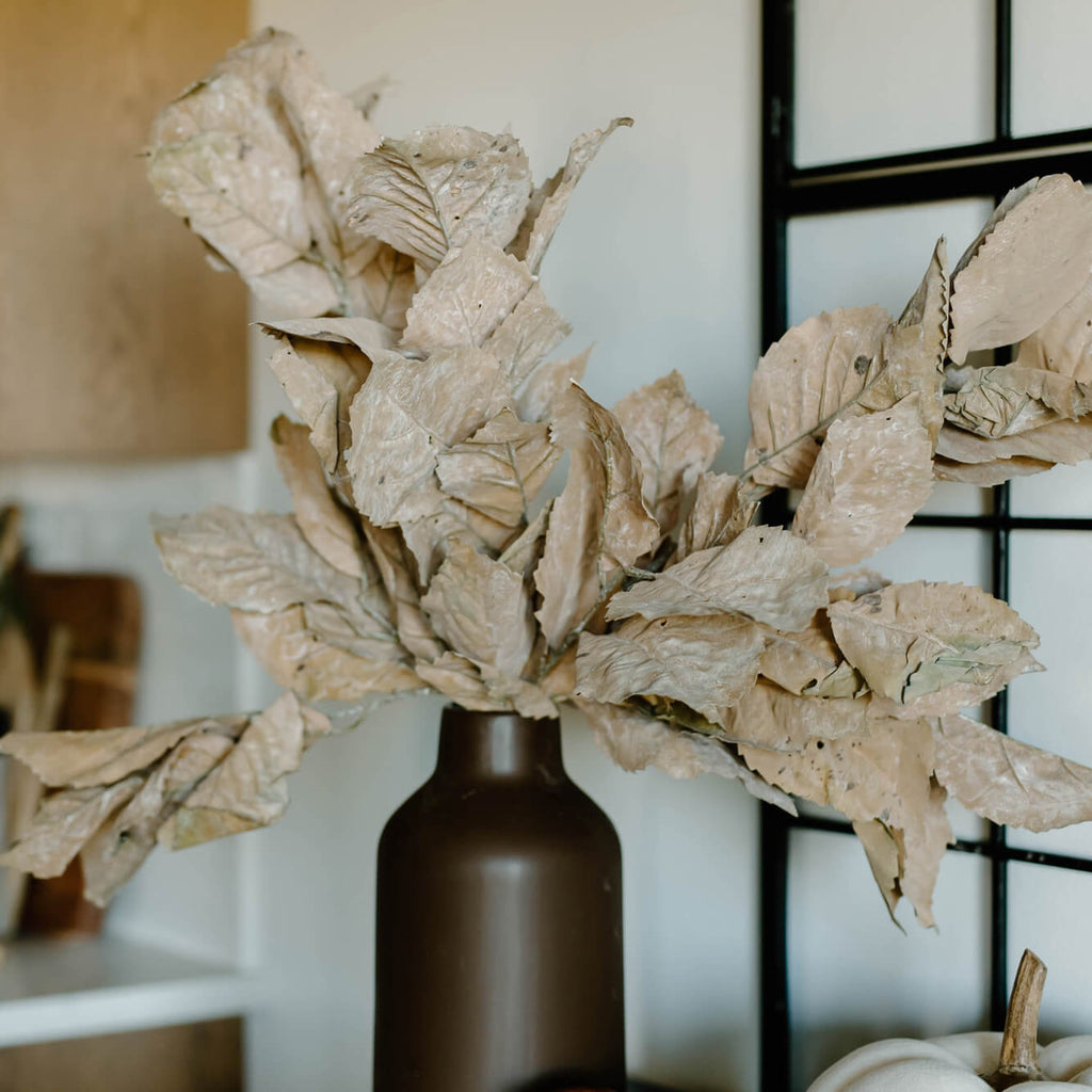 Faux Dried Hydrangea Leaf Set 