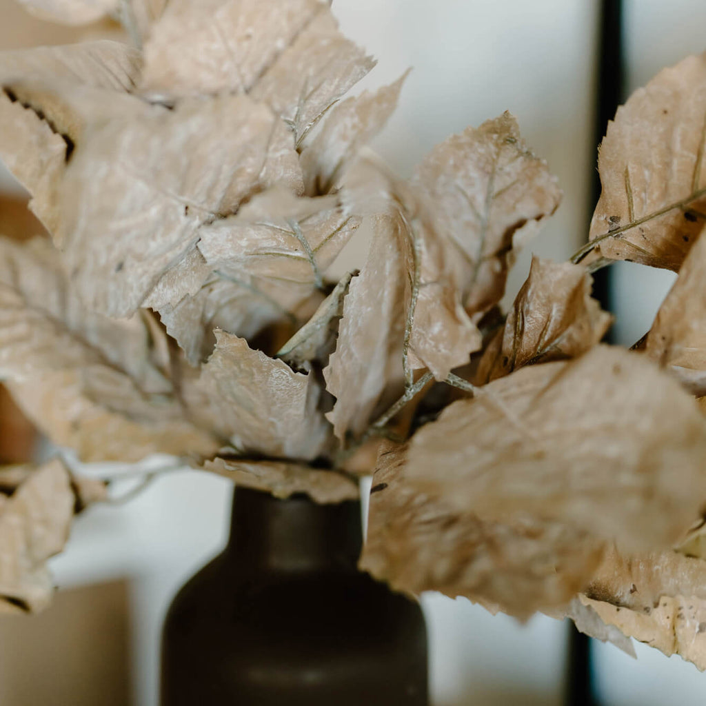 Faux Dried Hydrangea Leaf Set 