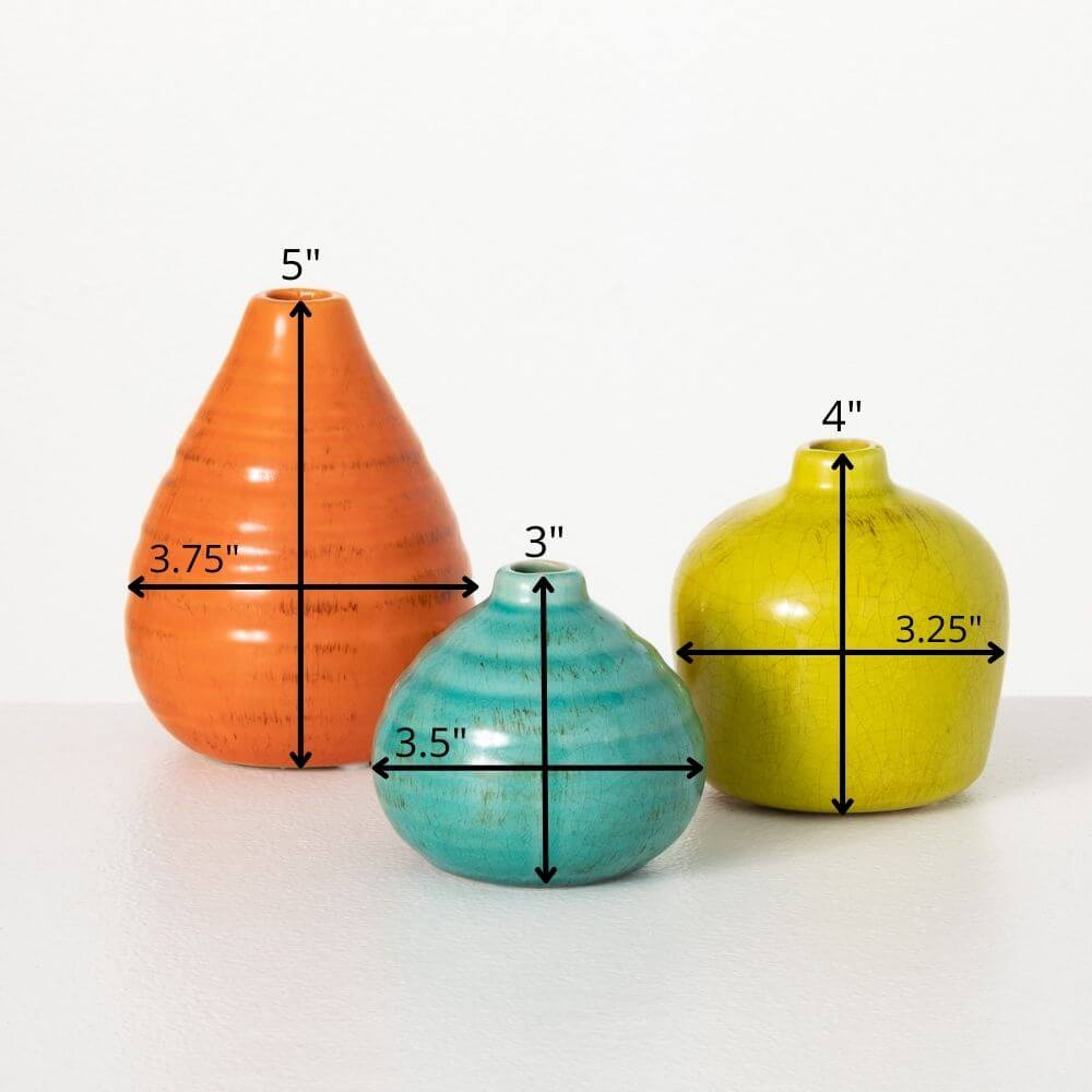 Bright Boho Vase Set Of 3     