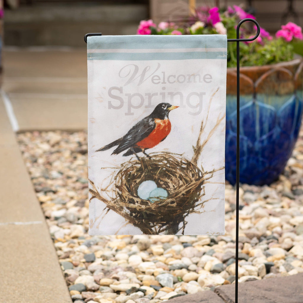 Gygi Welcome Spring Robin Flag