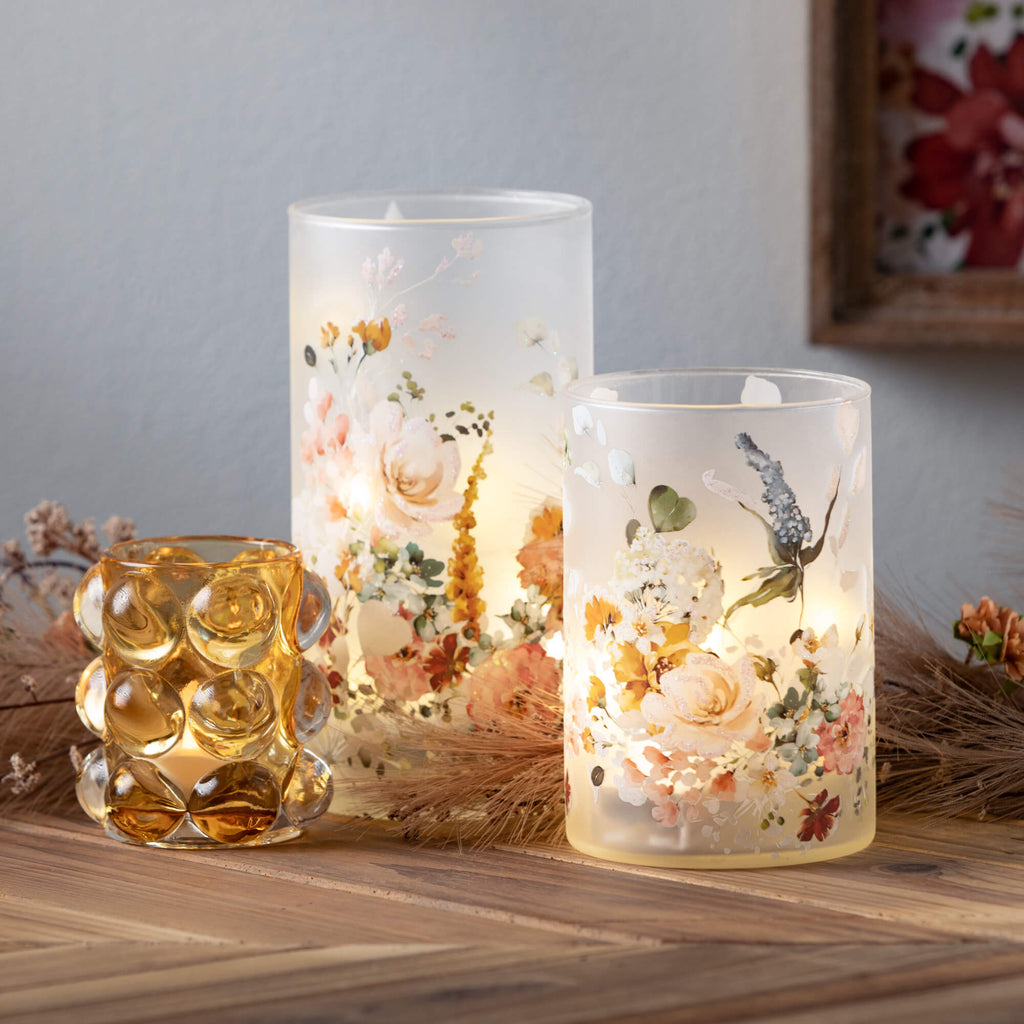 Bubble Texture Glass Votives  