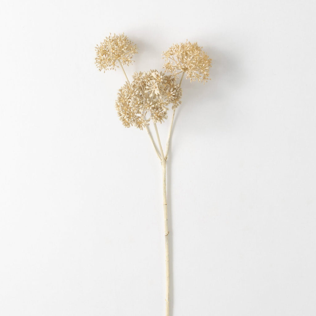 Faux Dried Cream Seedpod Spray