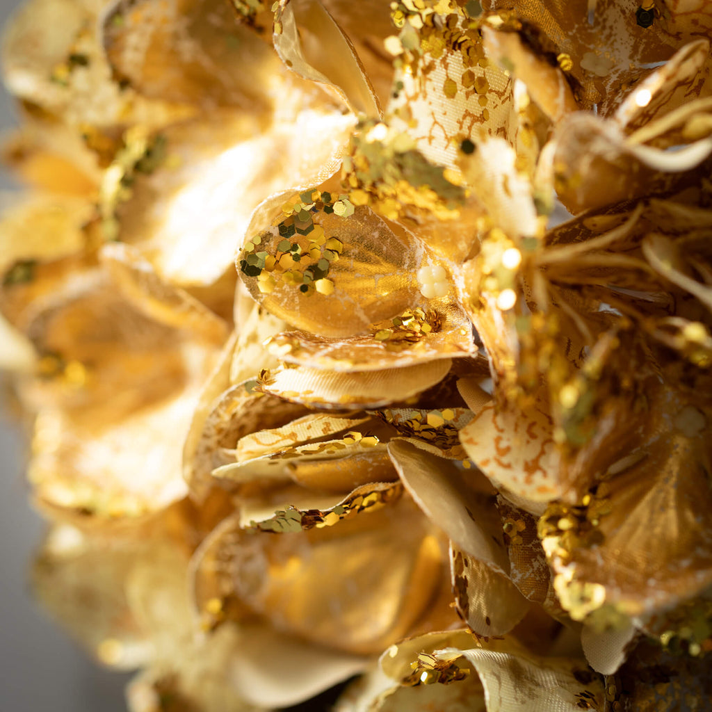 Metallic Gold Hydrangea Stem  