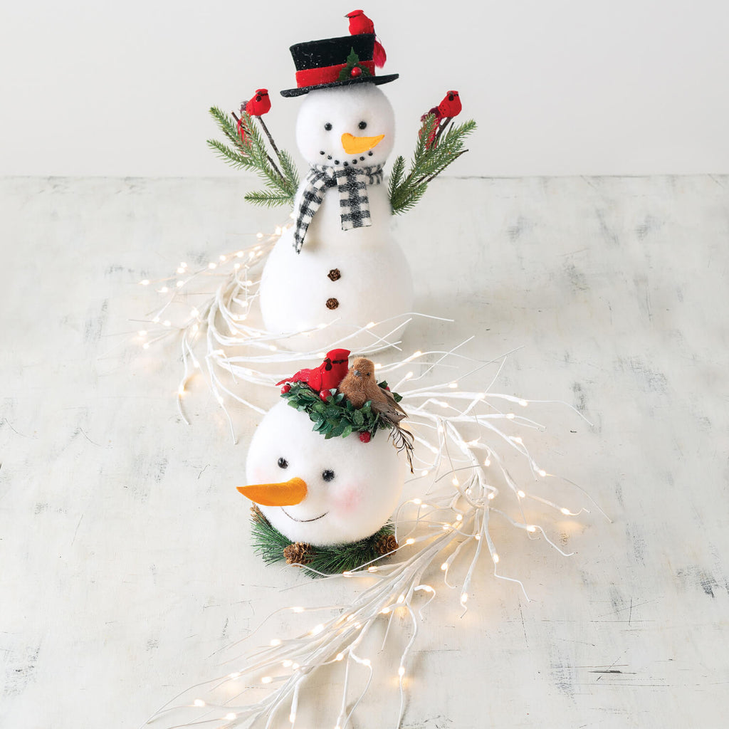 Illuminated White Twig Garland