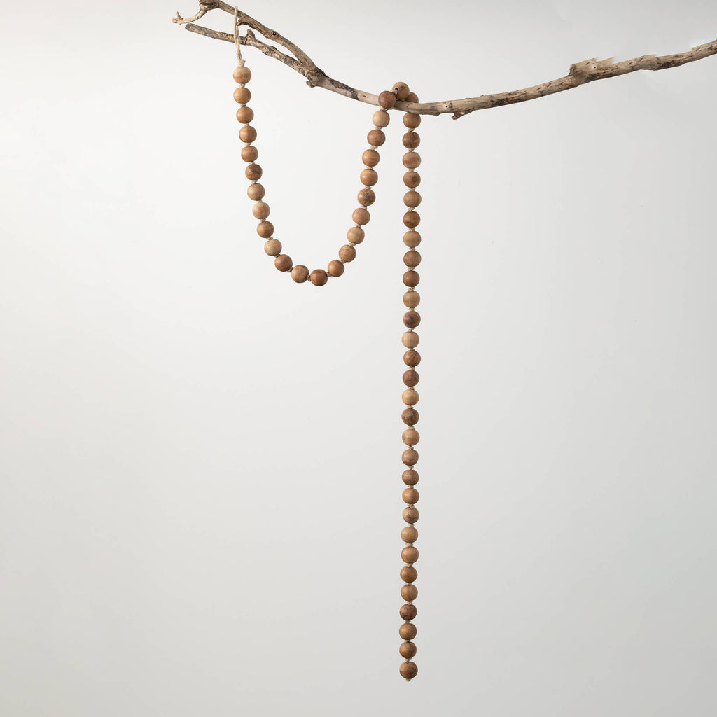 Brown Wood Beaded Garland     