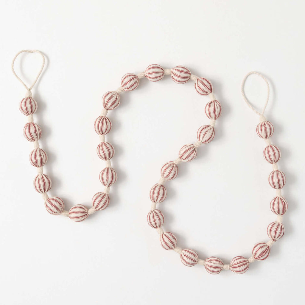 Red Ticking Ball Garland      